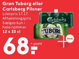 SPAR Grøn Tuborg eller Carlsberg Pilsner tilbud