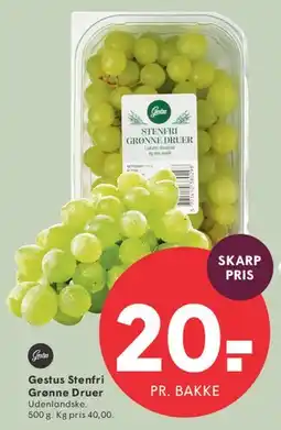 SPAR Gestus Stenfri Grønne Druer tilbud