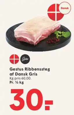 SPAR Gestus Ribbensteg af Dansk Gris tilbud