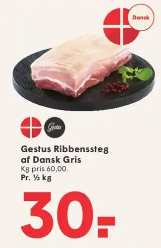 SPAR Gestus Ribbensteg af Dansk Gris tilbud