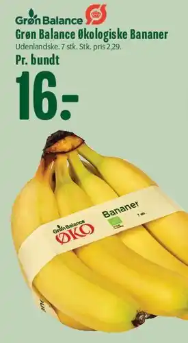 Grøn Balance Økologiske Bananer
