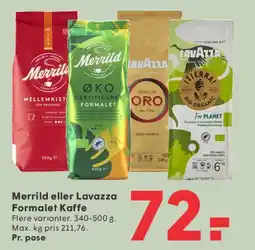 SPAR Merrild eller Lavazza Formalet Kaffe tilbud