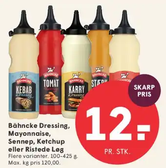 Bähncke Dressing, mayonnaise og saucer