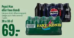 Min Købmand Pepsi Max eller Faxe Kondi tilbud
