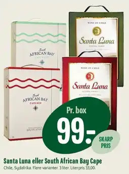 Min Købmand Santa Luna eller South African Bay Cape tilbud