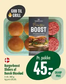 Min Købmand Burgerboost Sliders af Dansk Oksekød tilbud