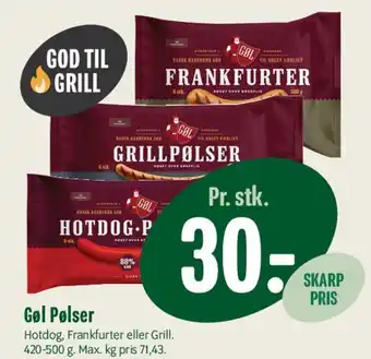 Min Købmand Gøl Pølser tilbud