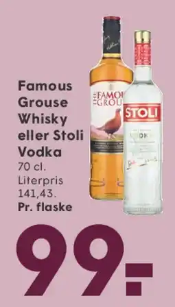 SPAR Famous Grouse Whisky eller Stoli Vodka tilbud