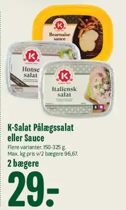 Min Købmand K-Salat Pålægssalat eller Sauce tilbud