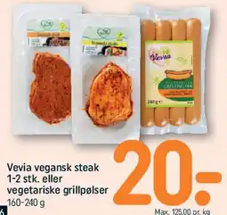 REMA 1000 Vevia vegansk steak eller vegetariske grillpølser tilbud