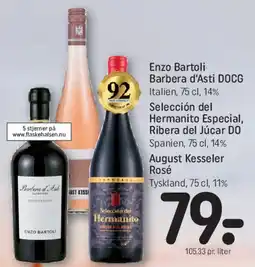 REMA 1000 Enzo Bartoli Barbera d'Asti DOCG tilbud