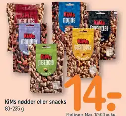 REMA 1000 KiMs nødder eller snacks tilbud