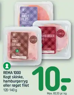 REMA 1000 Kogt skinke, hamburgerryg eller røget filet tilbud