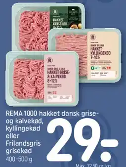 REMA 1000 REMA 1000 hakket dansk gris- og kalvekød mv. tilbud