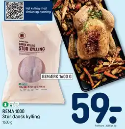 REMA 1000 Stor dansk kylling tilbud