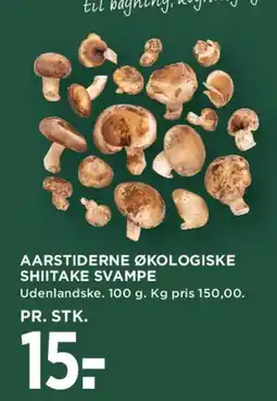 MENY Aarstiderne økologiske shiitake svampe tilbud