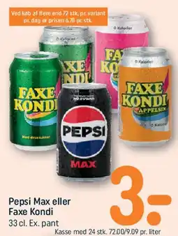 REMA 1000 Pepsi Max eller Faxe Kondi tilbud