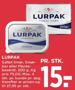 MENY Lurpak tilbud