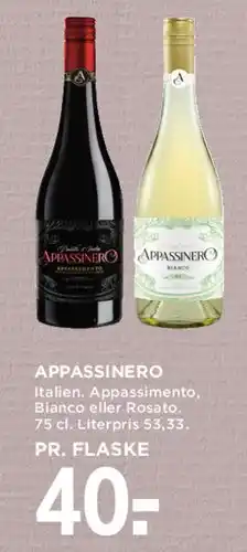 MENY Appassinero tilbud