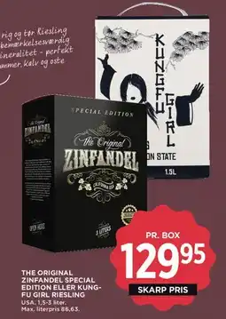 MENY The Original Zinfandel (box) / Kung Fu Girl Riesling tilbud