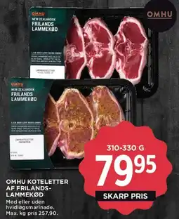 MENY OMHU koteletter af frilands-lammekød tilbud
