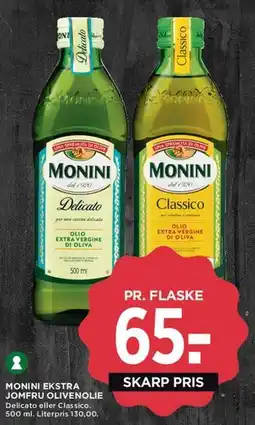 MENY Monini Ekstra Jomfru Olivenolie tilbud
