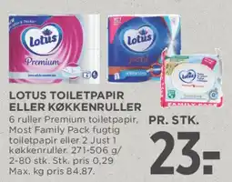 MENY Lotus toiletpapir eller køkkenruller tilbud
