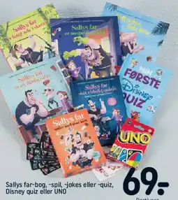 REMA 1000 Sallys bøger, spil og quiz tilbud