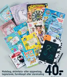 REMA 1000 Malebog, aktivitets- og familiespil tilbud