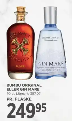 MENY Bumbu Original eller Gin Mare tilbud