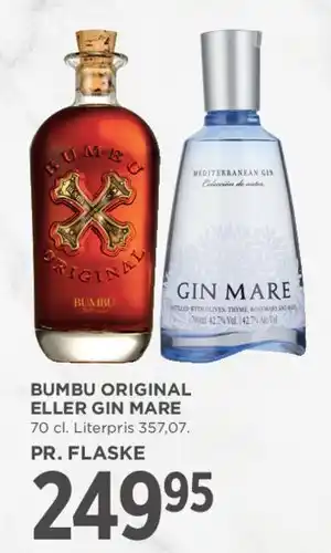 MENY Bumbu Original eller Gin Mare tilbud