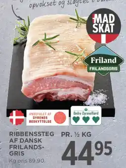 MENY Ribbenssteg af dansk Frilandsgris tilbud