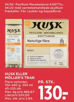 MENY HUSK eller Möller's Tran tilbud