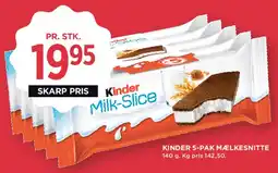 MENY Kinder 5-pak Mælkesnitte tilbud