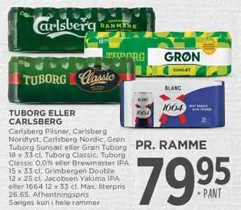 MENY Tuborg eller Carlsberg tilbud