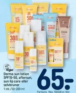 REMA 1000 Derma sun lotion tilbud