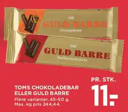 MENY Toms chokoladebar eller Guld Barre tilbud