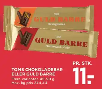 MENY Toms chokoladebar eller Guld Barre tilbud