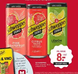 MENY Schweppes Zero tilbud