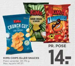 MENY Kims chips eller snacks tilbud