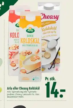Min Købmand Arla eller Cheasy Koldskål tilbud