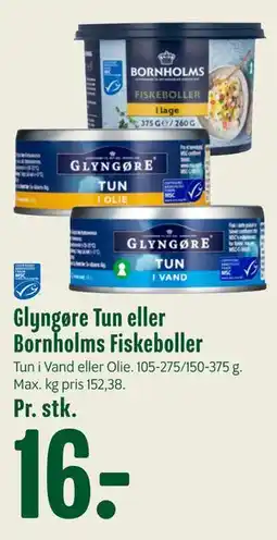 Min Købmand Glyngøre Tun eller Bornholms Fiskeboller tilbud