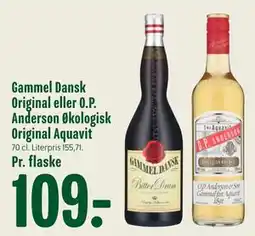 Min Købmand Gammel Dansk Original eller O.P. Anderson Økologisk Original Aquavit tilbud