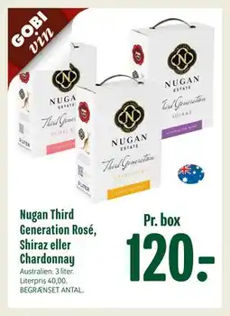 Min Købmand Nugan Third Generation Rosé, Shiraz eller Chardonnay tilbud