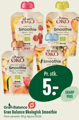 Min Købmand Grøn Balance Økologisk Smoothie tilbud