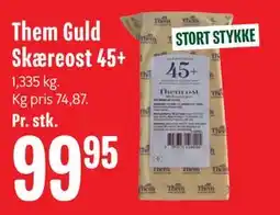 Min Købmand Them Guld Skæreost 45+ tilbud
