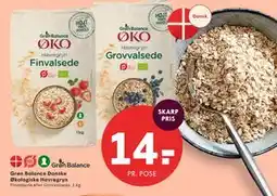 SPAR Grøn Balance Danske Økologiske Havregryn tilbud
