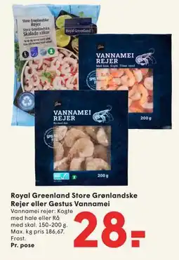 SPAR Royal Greenland Store Grønlandske Rejer eller Gestus Vannamei tilbud