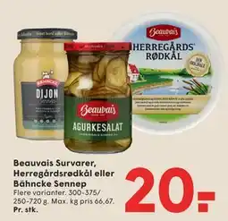 SPAR Beauvais Survarer, Herregårdsrødkål eller Bähncke Sennep tilbud