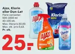 SPAR Ajax, Klorin eller Dun-Let tilbud
